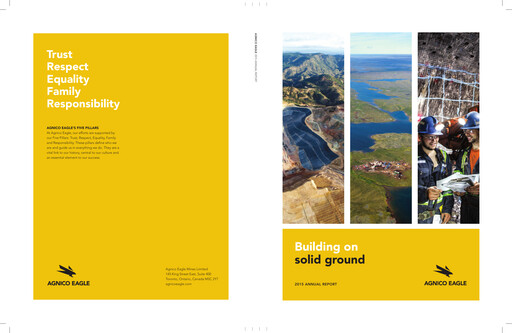 Miniature Agnico Eagle Mines Rapport annuel 2015